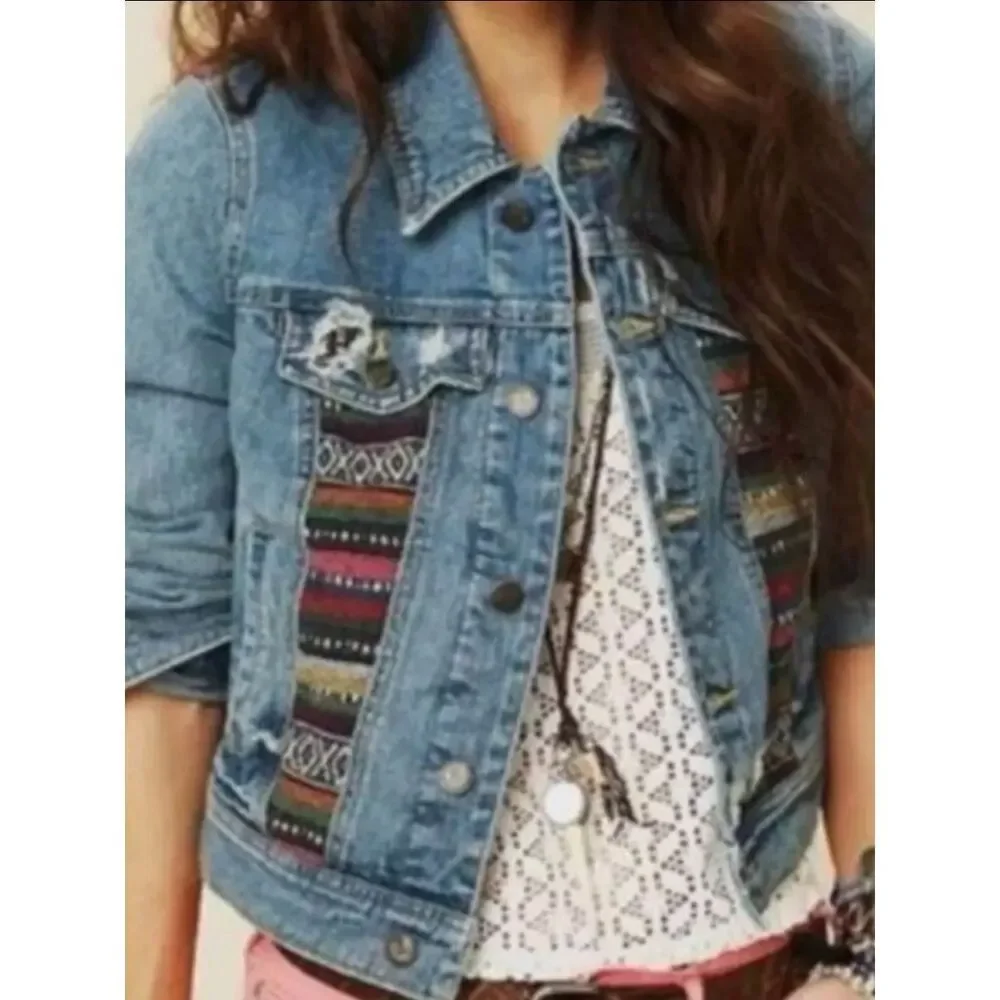 NEW Free People Women’s 0 Baja Denim Jacket - Picture 4 of 16